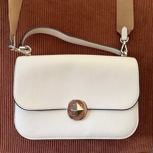 Kate Space White & Brown Crossbody Bag